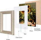 eletecpro 4x6 Vintage Picture Frame, Glass Cover, Horizontal or Vertical - Image 2