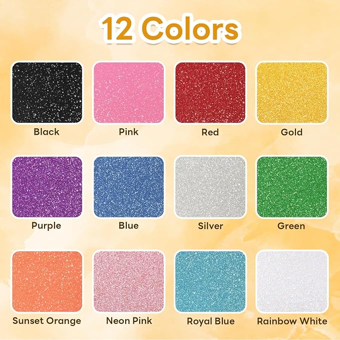 HTVRONT Glitter HTV Heat Transfer Vinyl - Image 4