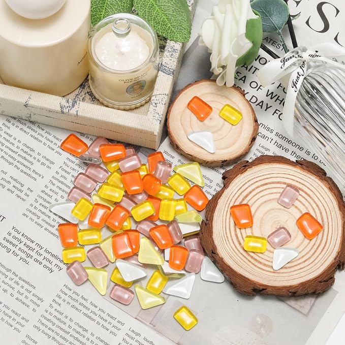 200g Assorted Colors Irregular Crystal Glass Mosaic Tiles, Colorful Glass - Image 4