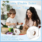 Double Sided Foam Tape Squares 0.75 X 0.5 Pre Cut Foam Adhesive Squares Roll - Image 8