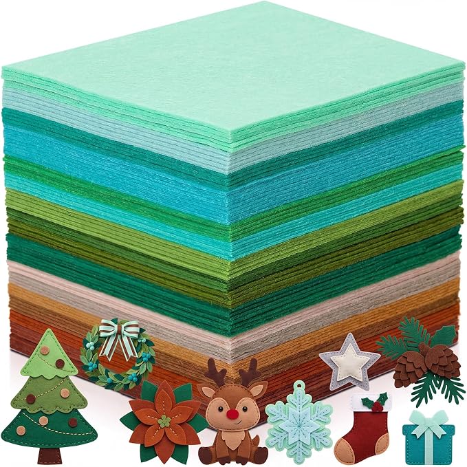 Tegeme 100 Pcs 8 x 12 Inches Felt Fabric Sheet by Tegeme