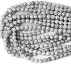 45PCS 8mm Natural Map Stone Round Loose Beads - Image 3
