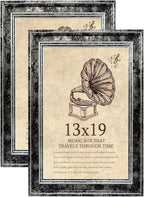 13x19 Picture Frame with Real Glass set of 2-Vintage Frames by TKYGU