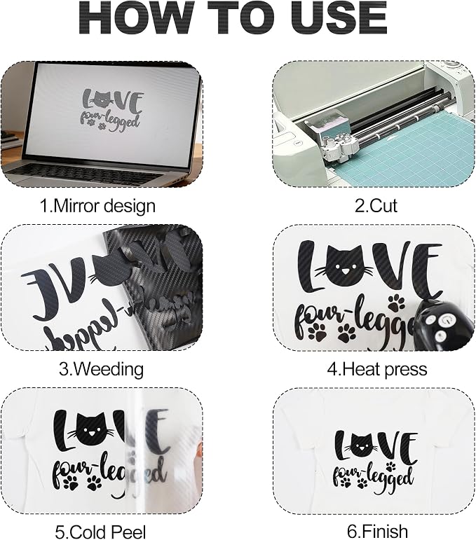 guangyintong Heat Transfer Vinyl Carbon Black HTV Rolls, HTV Vinyl - Image 4