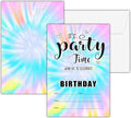 Tie Dye Theme Birthday Invitations, 25 Double-Sided It's Party Time Invitation by seclate