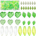 320 PCS Green Leaf Beads for Jewelry Making, Acrylic Green Leaf Charms by Unknown