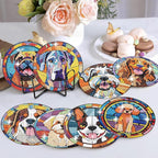 Zythron 8 Pack Dog Diamond Art Coasters, Diamond Painting Coasters Kits | Dog - Image 6