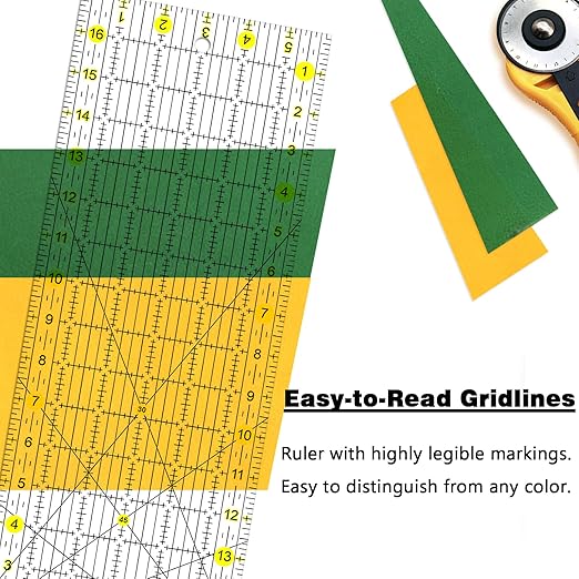 Sewing Ruler, 6“ * 17” Quilting Rulers, Acrylic Ruler, Cutting Ruler - Image 4