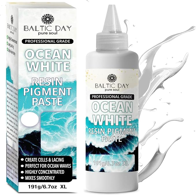 Ocean White Epoxy Resin Pigment Paste XL – High Concentration Dye by BALTICDAYpuresoul