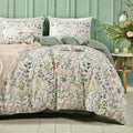 mixinni Flower Duvet Cover Twin XL Size, Sage Green Floral Duvet Cover Soft by mixinni