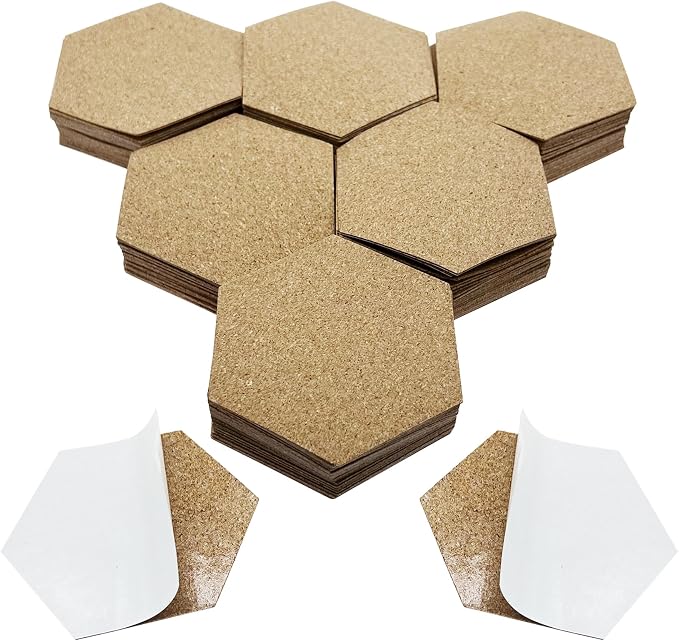 Self-Adhesive Mini Cork Tiles Mat by Allazone