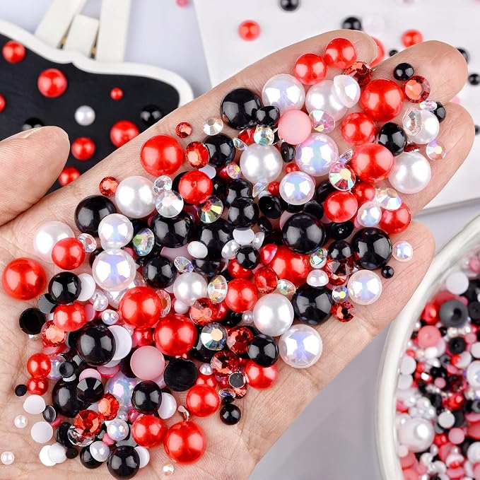3900+ Pcs Rhinestones and Pearls Kit, 2-10mm Flatback Gems - Image 4