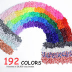 Redtwo 30000 Pcs Clay Beads Bracelet Making Kit, 9 Boxes 192 Colors Friendship - Image 2