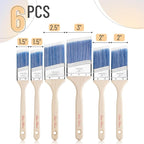Bates Angle Paint Brushes, 6 Pack - Image 2