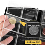 Coin Collection Book Holders for Collectors, 12 Mixed Pages 108 Pockets Coin - Image 3