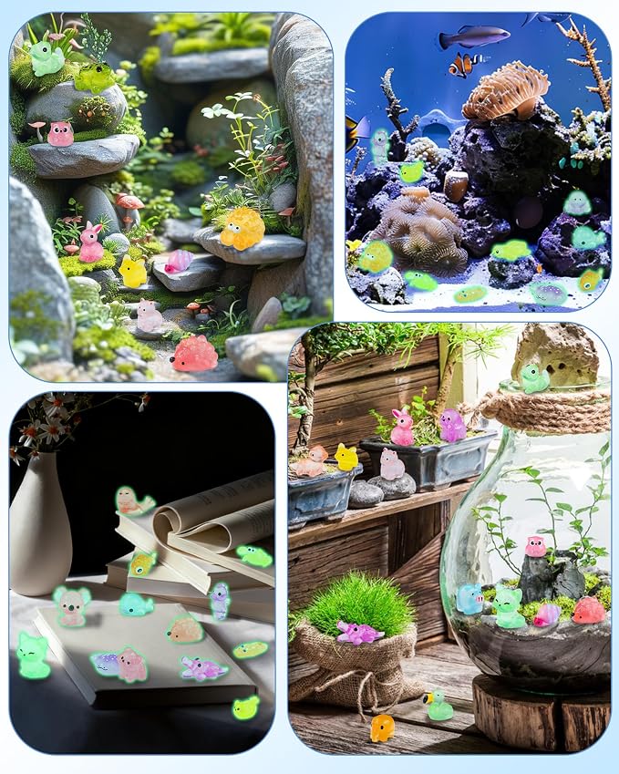 FIVEIZERO 100PCS Luminous Mini Resin Terrestrial Animals Bulk - Image 5