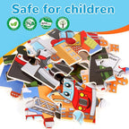 Wooden Puzzles Toys for Kids Ages 3-5, Transportation Wood Toddler Puzzles - Image 4