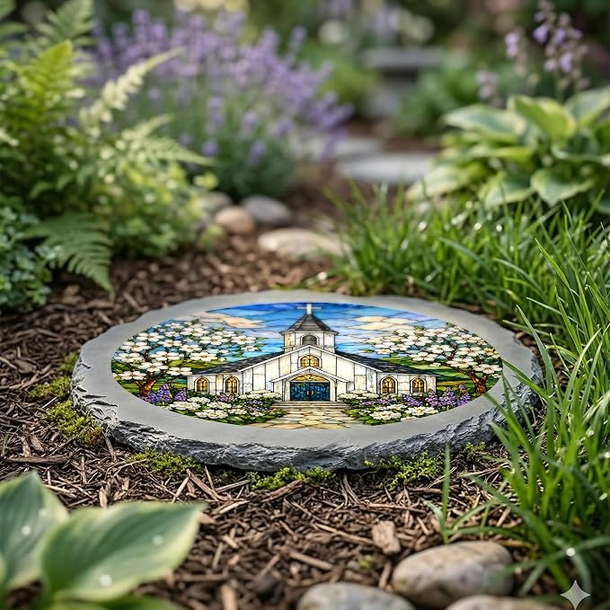 Magnolia Garden 10-Inch Country Church Stepping Stone - Image 4