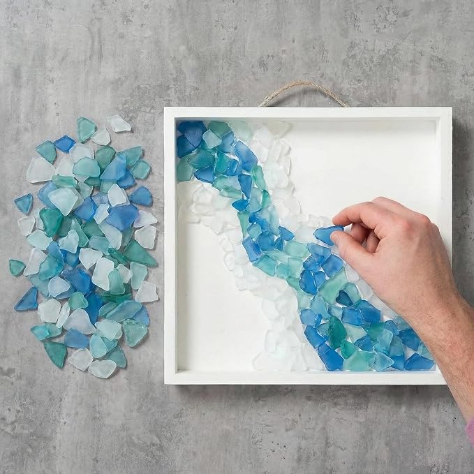 Jetec Sea Glass for Crafts Pieces Seaglass Decor Flat Frosted Sea Glass - Image 5