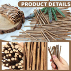 TKOnline 200Pcs Craft Sticks, 10cm 0.1-0.2 Inch in Diameter Wood Log Sticks - Image 3