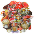 Imeepa 60Pcs Mushroom Stickers Transparent Scrapbooking Stickers | Waterproof by Imeepa