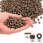 1000Pcs Pony Beads Bracelet 9mm Brown Plastic Barrel Pony Beads - Image 3