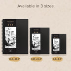 Artist’s Sketchbook Hardcover – 200GSM Very Thick Paper – Large, Spiral Sketch - Image 9