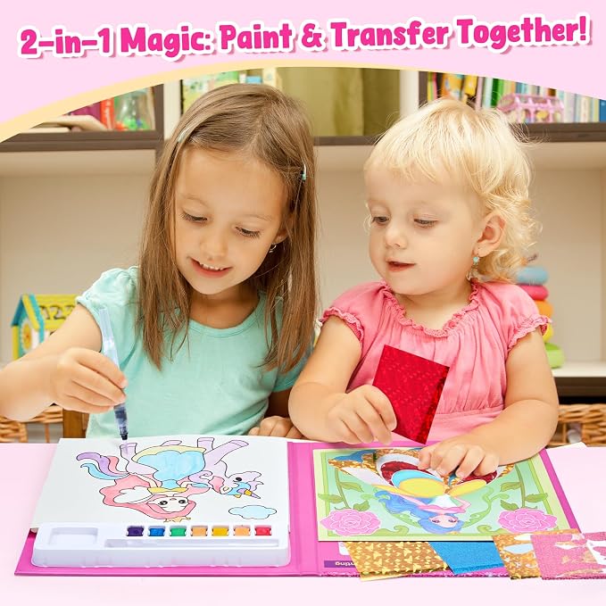 JoyCat Paint with Water Coloring Books & Shimmer Art | Princess Art & Craft - Image 2