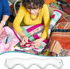 Sinload 5 Pcs Quilting Ruler and Templates 10.24 Inches Waves Ruler Acrylic - Image 7