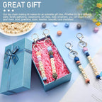 Landical 342 Pcs DIY Bead Keychain Kit Colorful Silicone Bead Personalized - Image 3