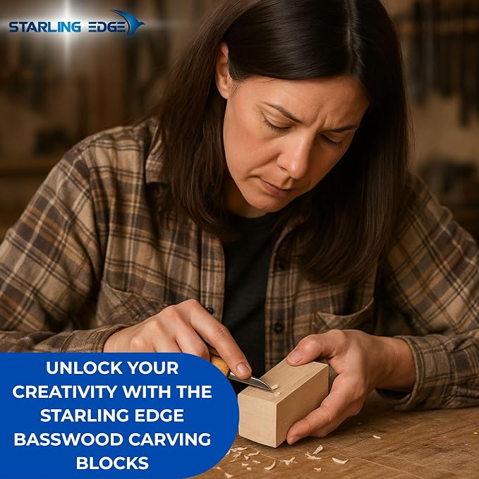 Basswood Carving Blocks 2 x 2 x 5 Inch, 4 Pack | Soft smooth paintable basswood - Image 8
