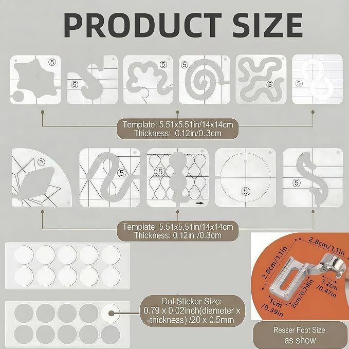 14PCS Free Motion Quilting Kit - Image 2