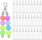 22 PCS Beadable Keychains Bars Bulk 11 Colors DIY Beaded Keychain Making Kit by PIPITREE