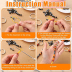 Landical 564 Pcs Basketball Keychain Making Kit DIY Basketball Bead Key Chain - Image 2