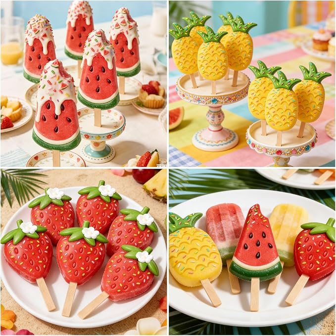 Mity rain 2 Pack Cake Pop Molds Silicone, 6 Cavity Reusable Cakesicle Molds | - Image 3