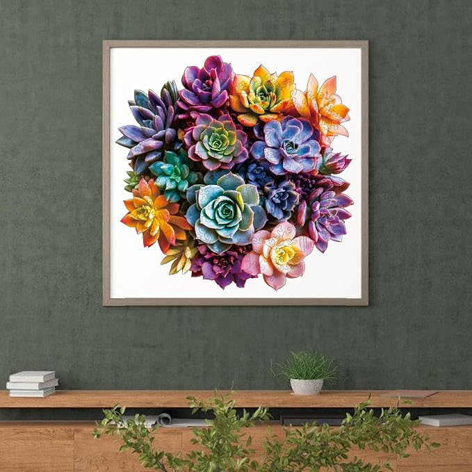 Bodhipnjoy 500 Pieces Puzzles for Adults, Succulent 5MM Thick Jigsaw Puzzle - Image 8