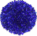 QYGL 0.55LB Cobalt Blue Clear Glass Pebbles, Tumbled Sea Glass Stones by QYGL