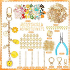 AUGSUN 439Pcs Charm Keychain Making Kit, Including 162 Charms 30 Keychain Clips - Image 2