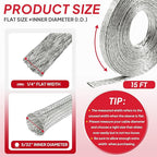 Wire Shielding Sleeve Tinned Copper Braid Ground Straps Cable Sheathing - Image 2