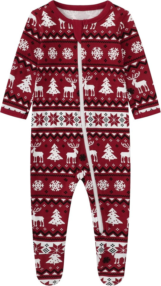 O2 BABY Baby Boys Girls Organic Cotton Zip-Front Sleeper Pajamas, Footed Sleep 'n Play