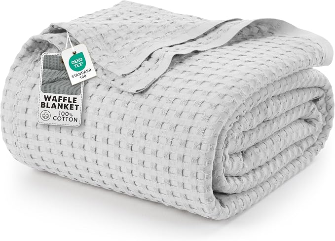 Utopia Bedding 100% Cotton Waffle Weave Blanket Queen Size by UTOPIABEDDING