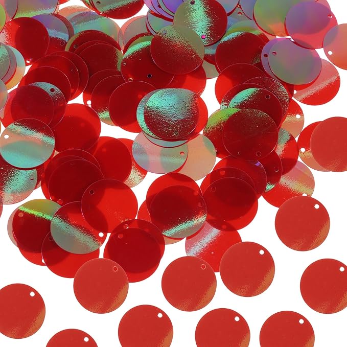MECCANIXITY 700 Pcs Flat Round Sequins 15mm/0.6 Inch Loose Paillettes Craft by MECCANIXITY