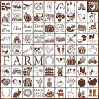 80 Pcs 3 x 3 Inch Stencils for Painting on Wood, Reusable Farm Animal Plastic by DZXCYZ