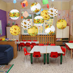 Panelee 12 Pcs Sunflower Paper Lanterns Party Decorations 8 Inch Hanging Round - Image 5