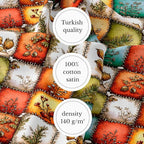 Autumn Forest Patchwork Cotton Fabric Panel – 61 × 36.6 Inches, 100% Cotton 140 - Image 4