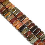 10x20mm Red Creek Stone Rectangle Gemstone Beads Jewelry Making | 20Pcs Natural - Image 6