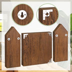 Ikee Design 3 Pcs Set Wooden Shadow Cubby Box Display Shelf Organizer Storage - Image 5