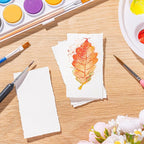 Prudiut 50 Sheets Cotton Watercolor Paper, 300 GSM, 2 x 3.5 inch Deckled Edge - Image 5