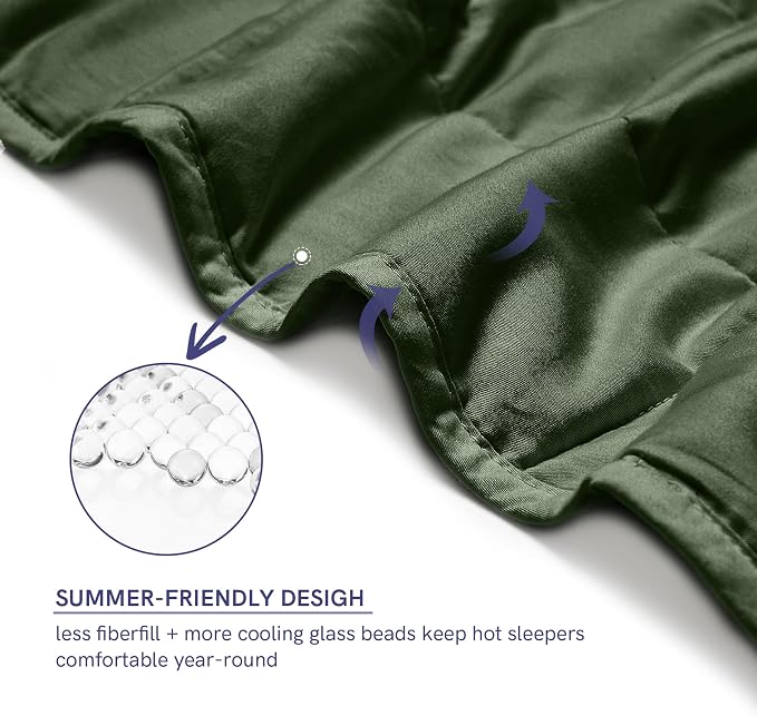 YnM Exclusive Kids Weighted Blanket, Soothing Cotton, Smallest Compartments - Image 4