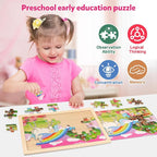 SYNARRY Large Unicorn Princess Fairy Wooden Puzzles - Image 6